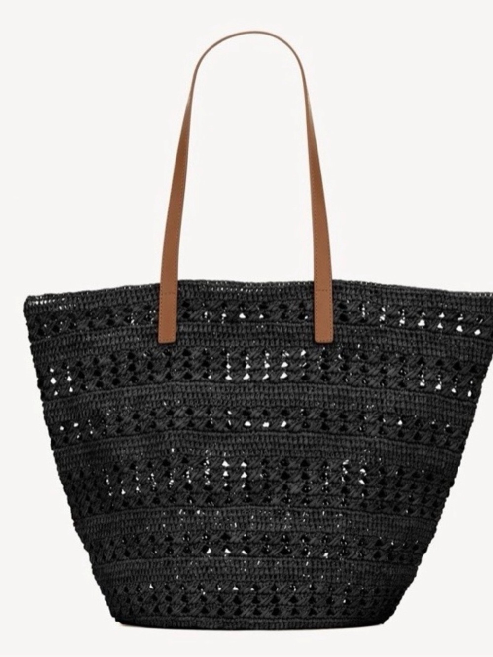 Saint Laurent Panier Medium Bag in Raffia Tote Bag - Picture 4 of 7